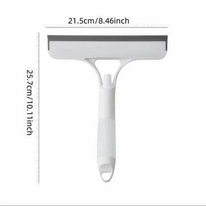 3 in 1 Window Cleaning Scraper, Squeegee and Scrubber with Spray, Multifunctional Household Cleaning Tool, Car Windshield Cleaner,Lightweight Silicone Microfiber Wipe